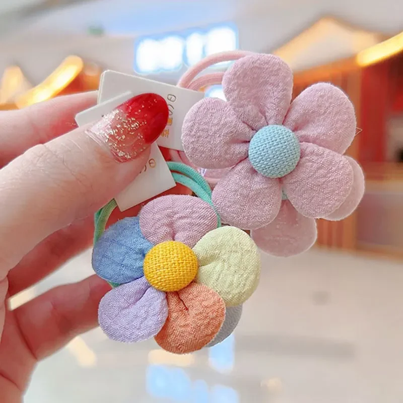 Bandas de pelo para niña – Gomas elásticas tejido suave estilo princesa - imagen 2