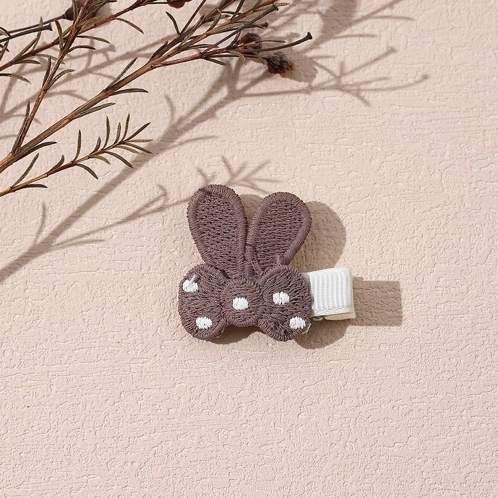 Clips para pelo de bebé – Diseños de mariposa y conejo - imagen 3