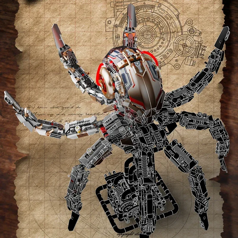 Bloques de construcción pulpo mecánico con luz animales marinos - imagen 5