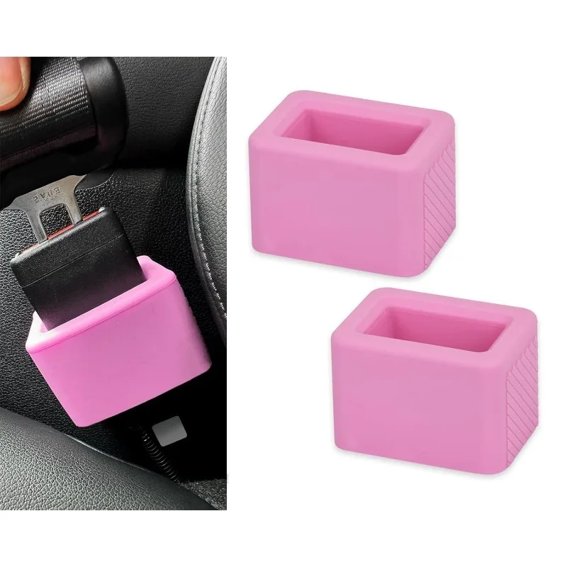 Protector cinturón coche silicona rosa para bebé y niño