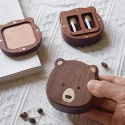 Caja dientes de leche en madera con osito para guardar