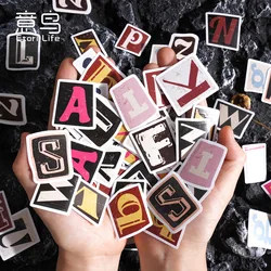 Pegatinas de letras vintage para álbum de recortes y manualidades