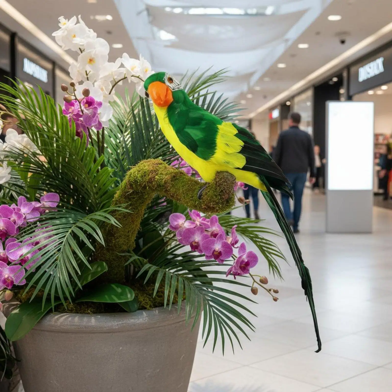 Figura decorativa de pájaro para jardín, plumas realistas y fijación - imagen 4