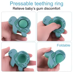 Mordedor sensorial de silicona para bebés, sin BPA y seguro
