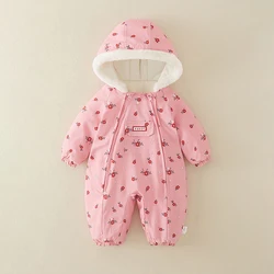 Mono forrado de piel para bebé invierno abrigo cómodo