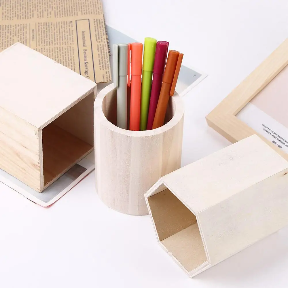 Portalápices infantil de madera con organizador para escritorio - imagen 5