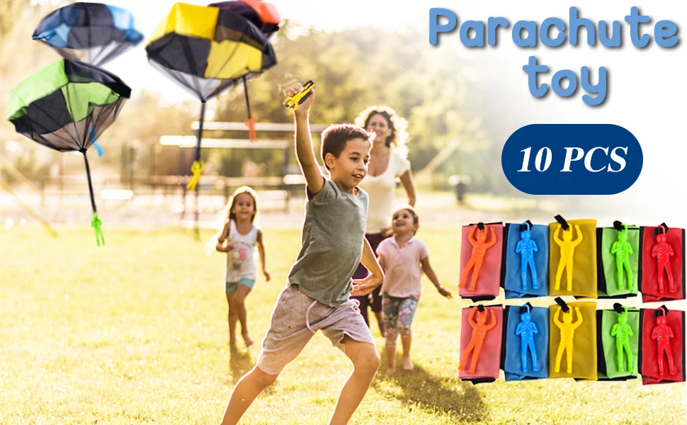 Paracaídas azul extendido