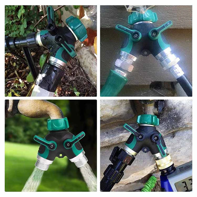 Conector tipo Y para grifo de jardín doble salida - imagen 3