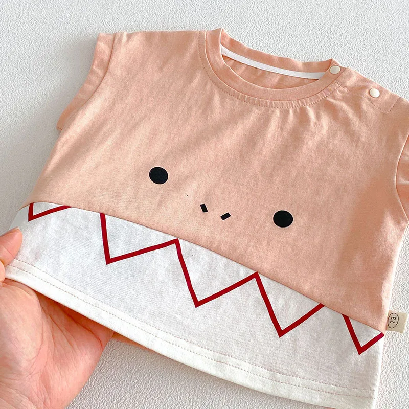 MILANCEL Camiseta sin mangas de dinosaurios para niña verano - imagen 2