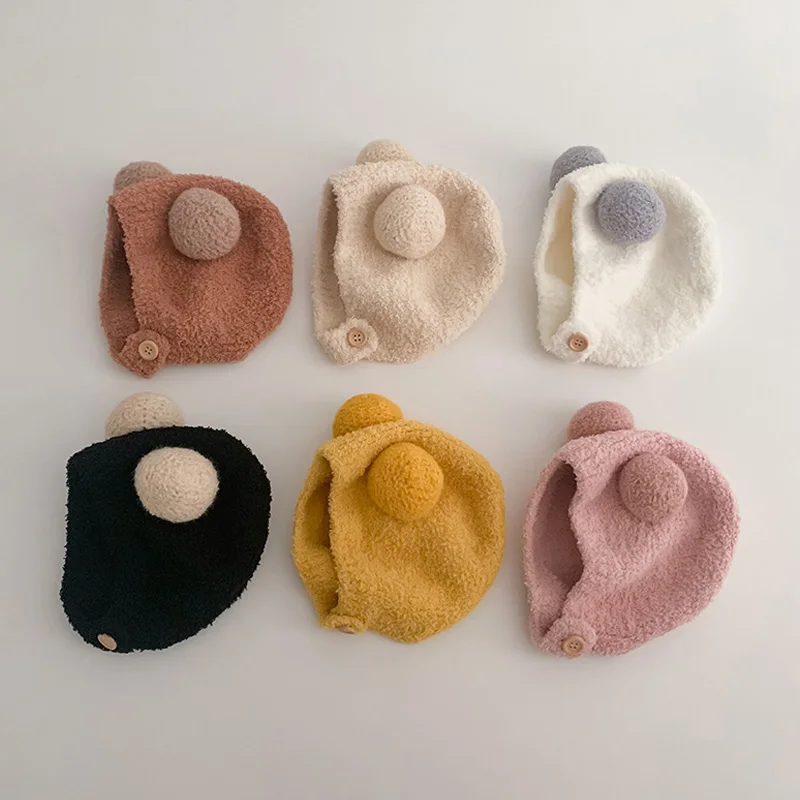 Gorro de lana con pompón para bebé recién nacido - imagen 2