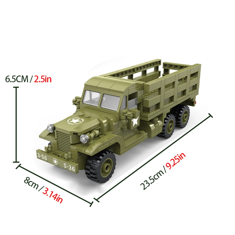 Camión militar de juguete para construir con bloques - Segunda Guerra Mundial - imagen 5