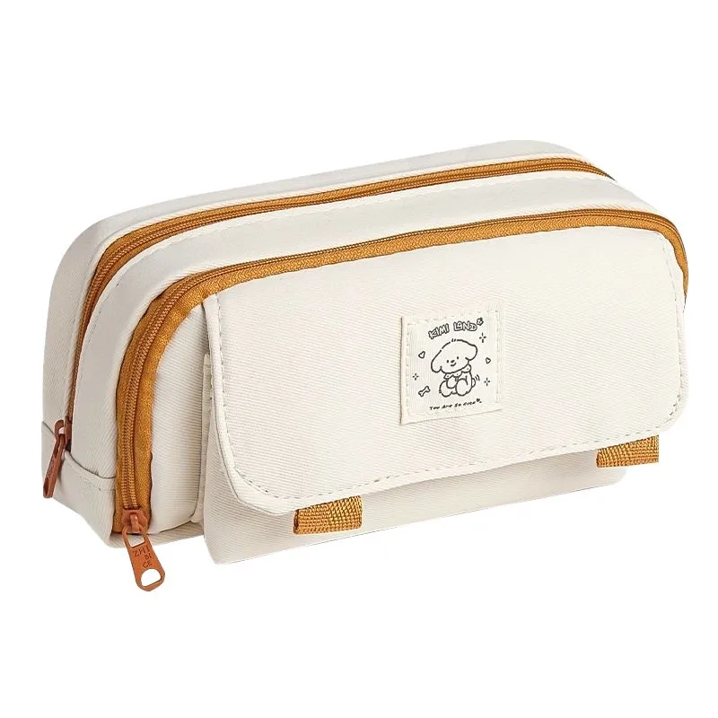 Estuche de lápices retro con cremallera y diseño cachorro - imagen 4