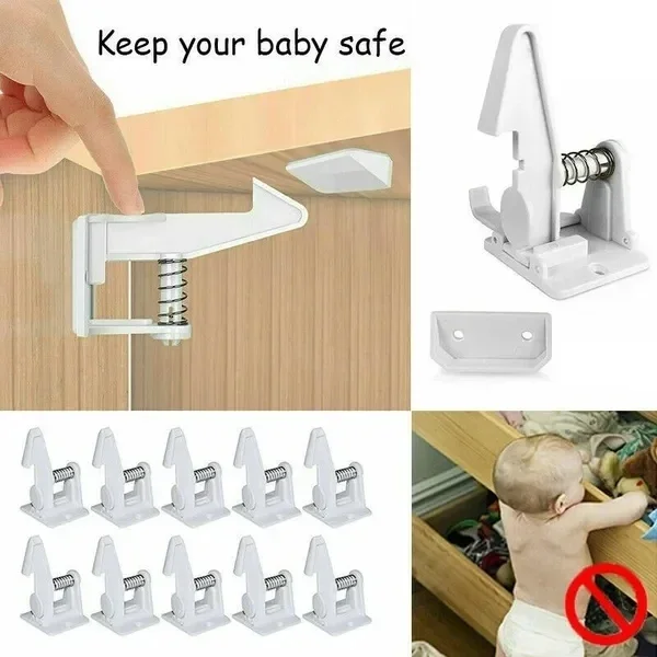 Cerraduras de seguridad invisibles para cajones – Protección antipellizco - imagen 4