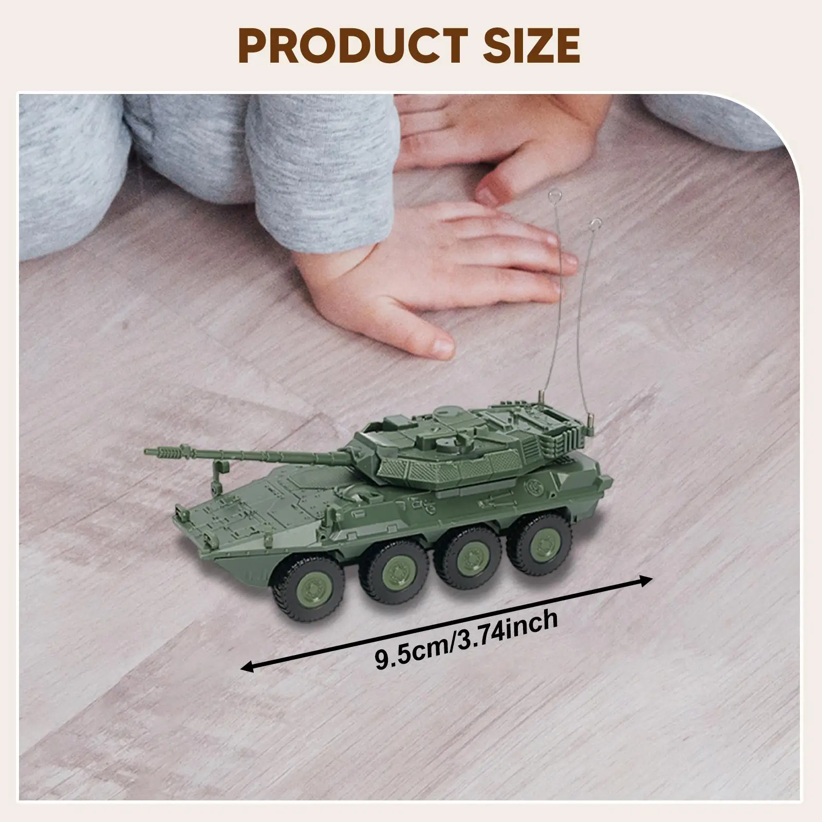 Maqueta de tanque con ensamblaje para montar