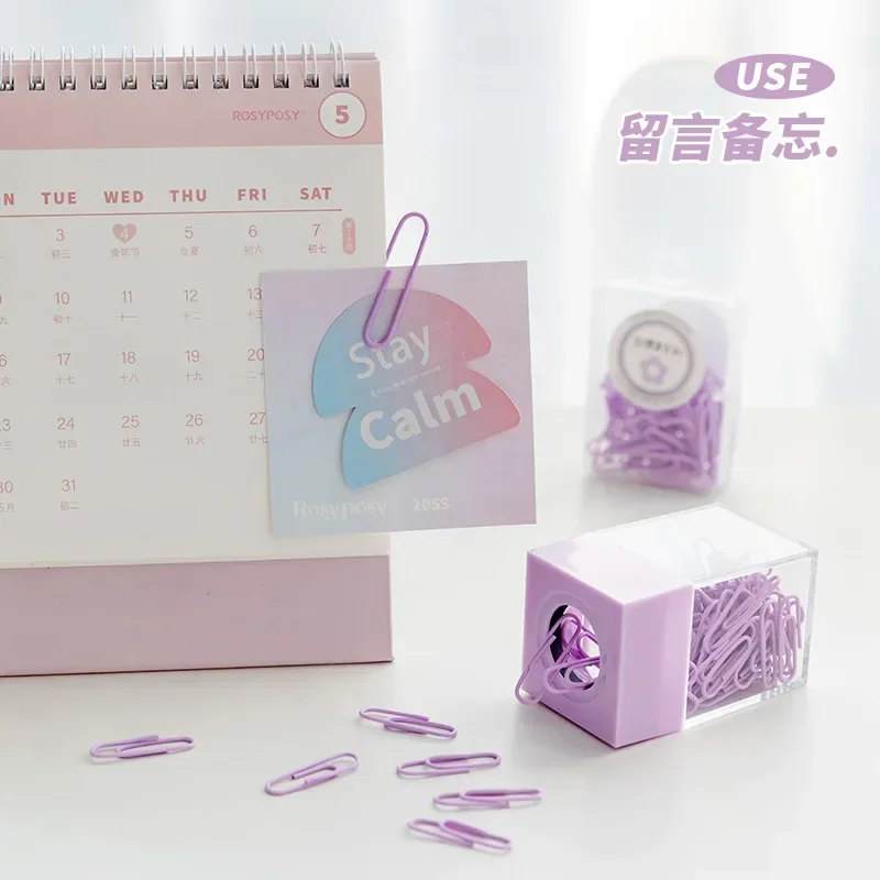 Clip de papel magnético colores pastel – Caja portátil