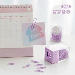 Clip de papel magnético colores pastel – Caja portátil