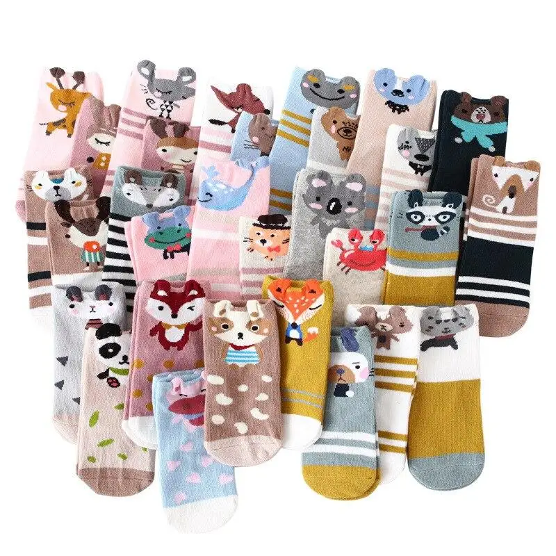 Calcetines de algodón para bebé con animales, primavera y verano - imagen 2