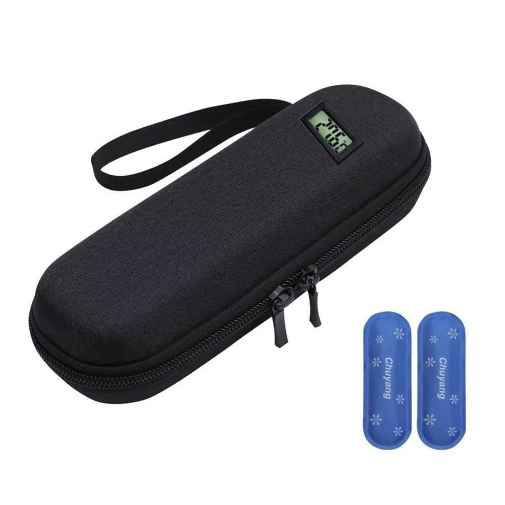 Estuche térmico para insulina con termómetro y organizador impermeable