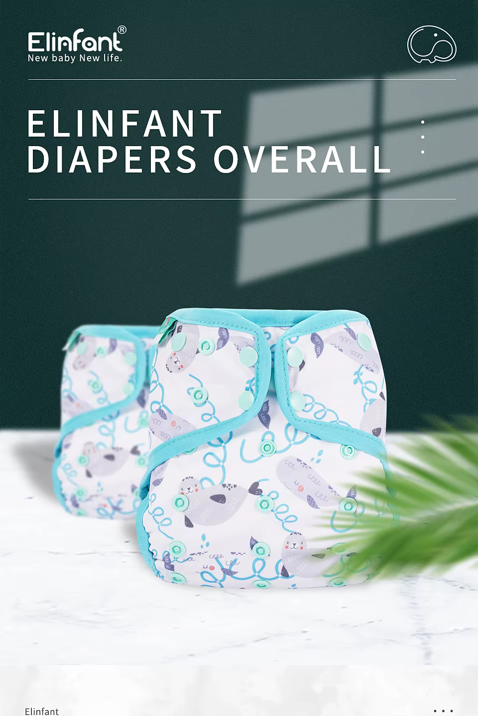 Cubierta de pañal impermeable con estampado de moda