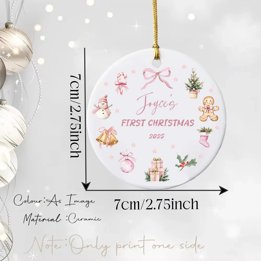 Adorno navideño personalizado para bebé con nombre – regalo árbol - imagen 3