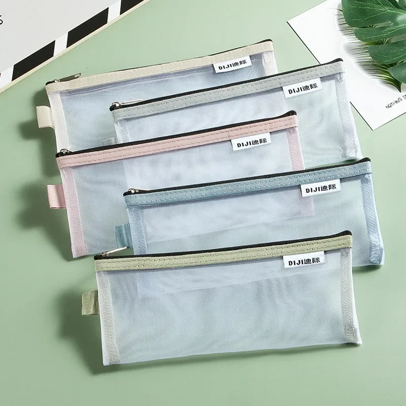 Estuche escolar grande de nailon transparente unisex para niño - imagen 3