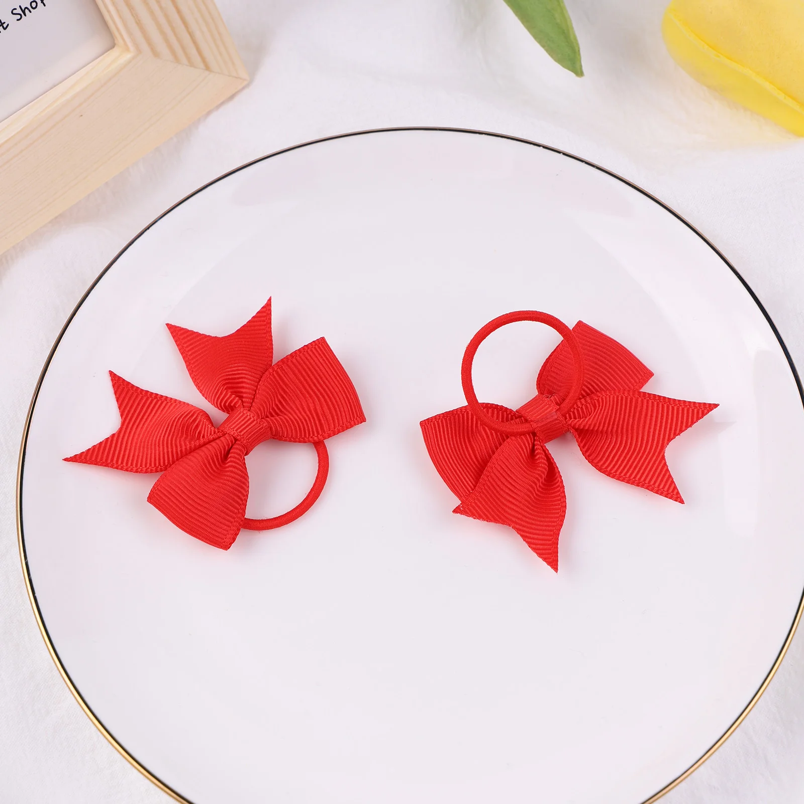 Bandas elásticas con lazo para el cabello de niña – suave y cómodas - imagen 2