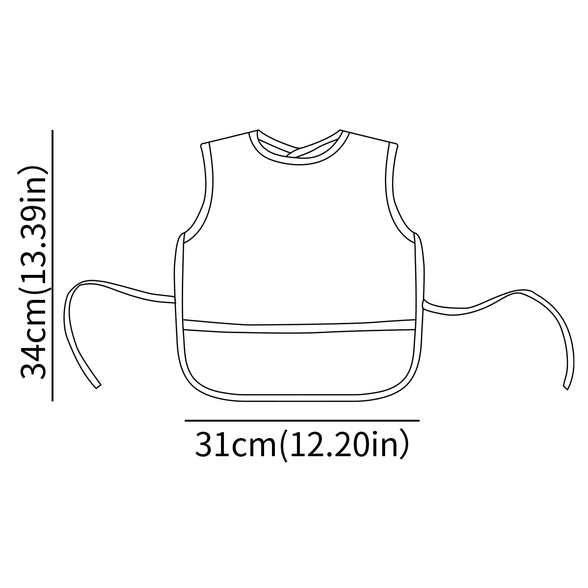 Elinfant Babero impermeable bebé con cinta mágica tejido transpirable - imagen 2