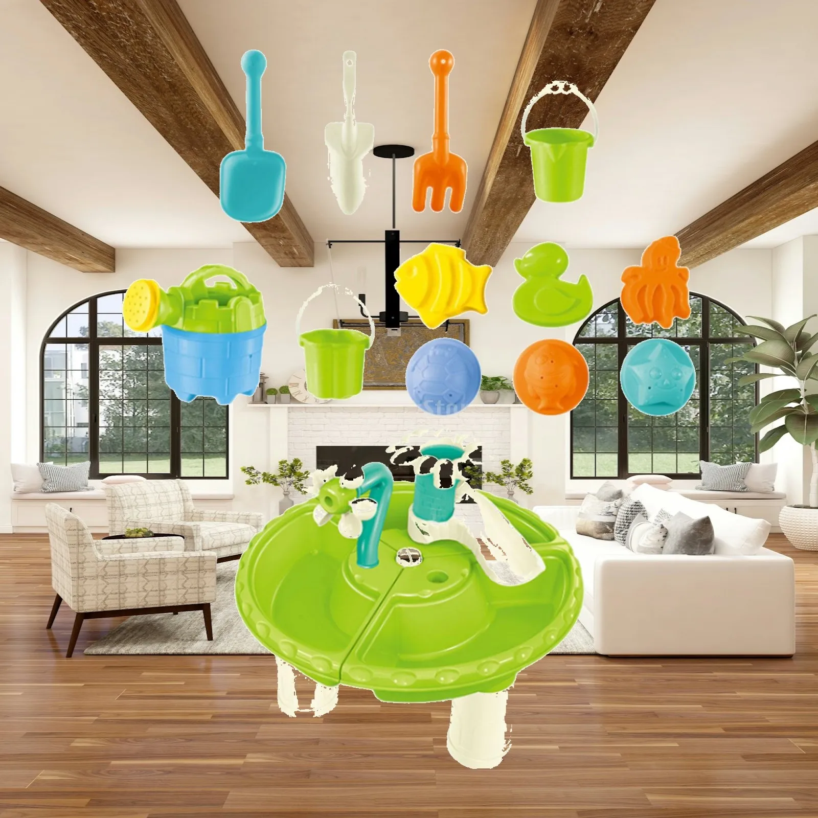 Juguetes de playa multicolor para niños: mesa de arena y agua - imagen 3