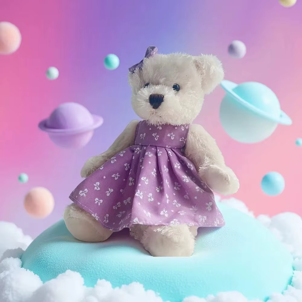 Osito de peluche suave con pijama infantil para abrazar - imagen 2