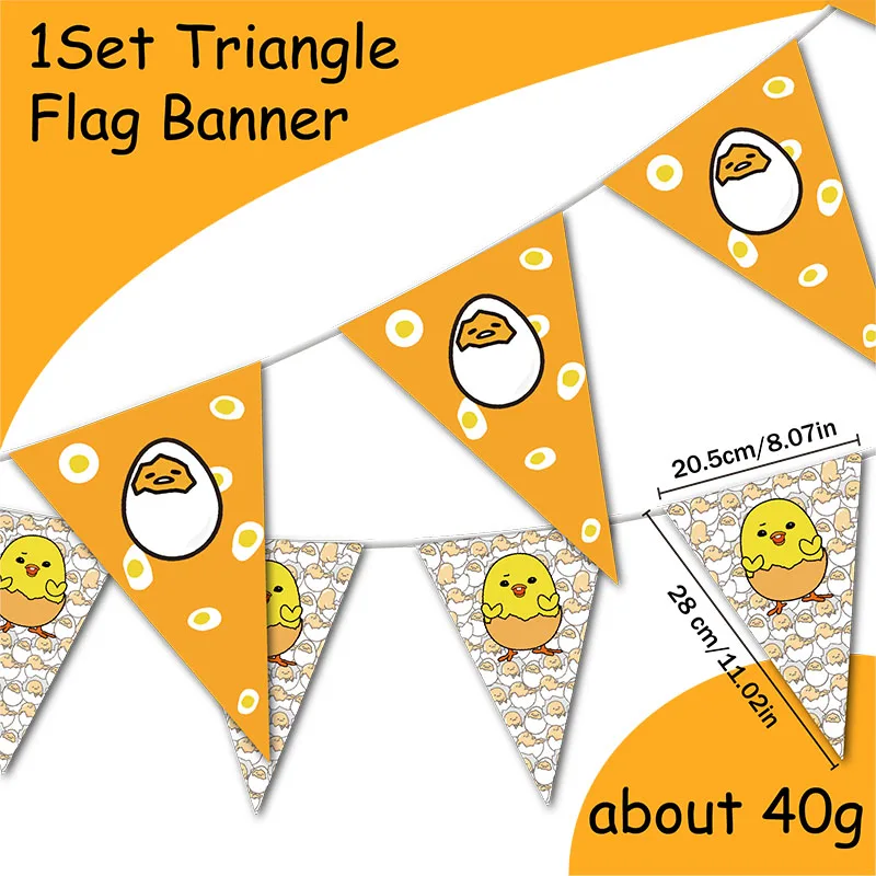 Gudetama decoración de fiesta infantil desechable con pancarta - imagen 4