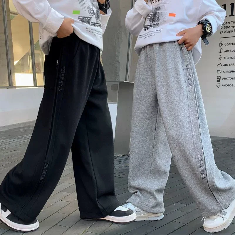 Pantalones de chándal para niños, modelo de pierna ancha