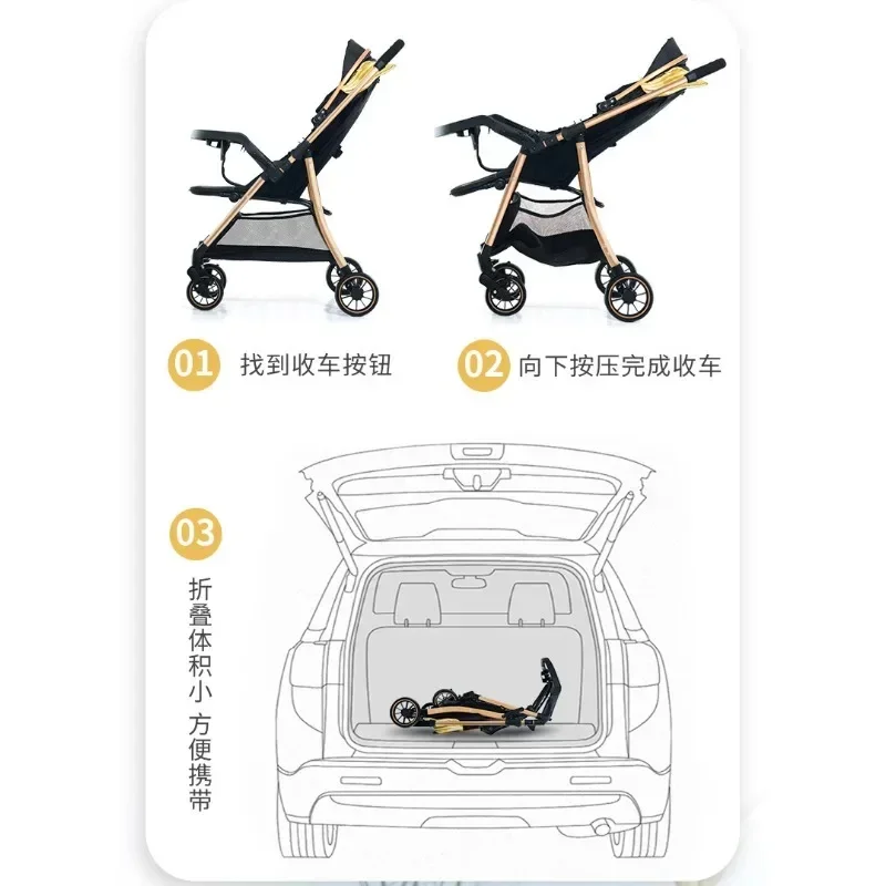 Cochecito de paseo plegable bidireccional para bebé - imagen 5