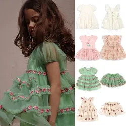 KS vestido de princesa con tul y lentejuelas para niñas verano