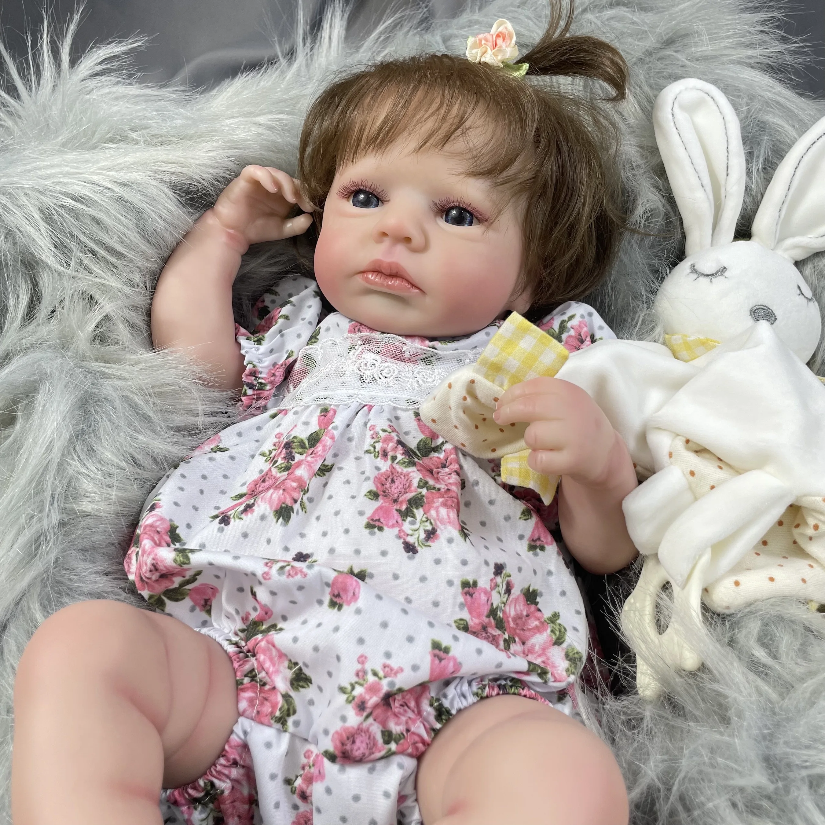 Muñeca Reborn realista 50 cm – Piel suave con venas visibles - imagen 3