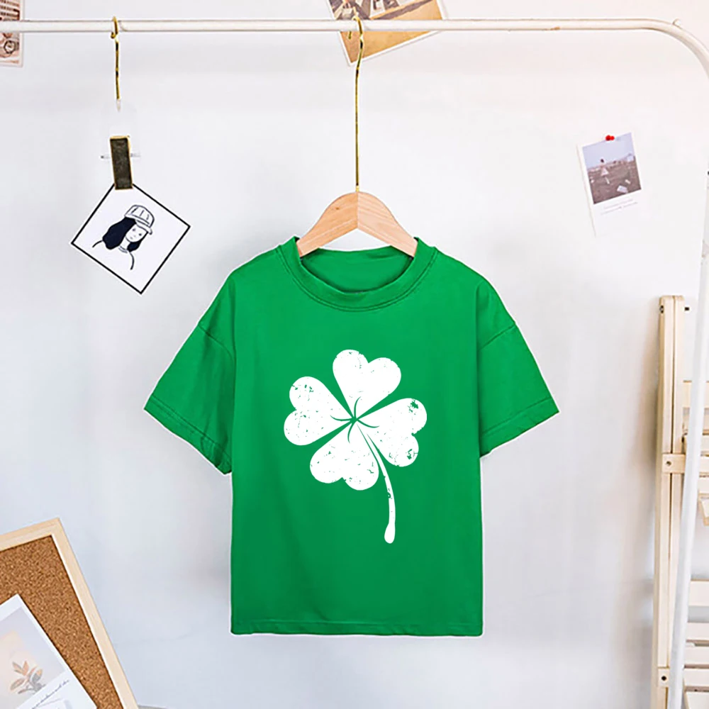 Camiseta verde con trébol para niños y niñas – Día de San Patricio - imagen 5