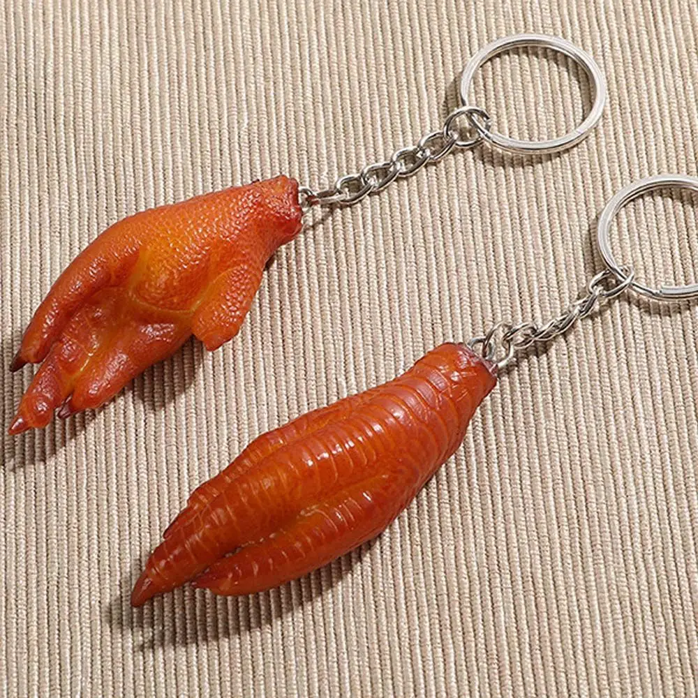 Llavero de comida simulada en PVC