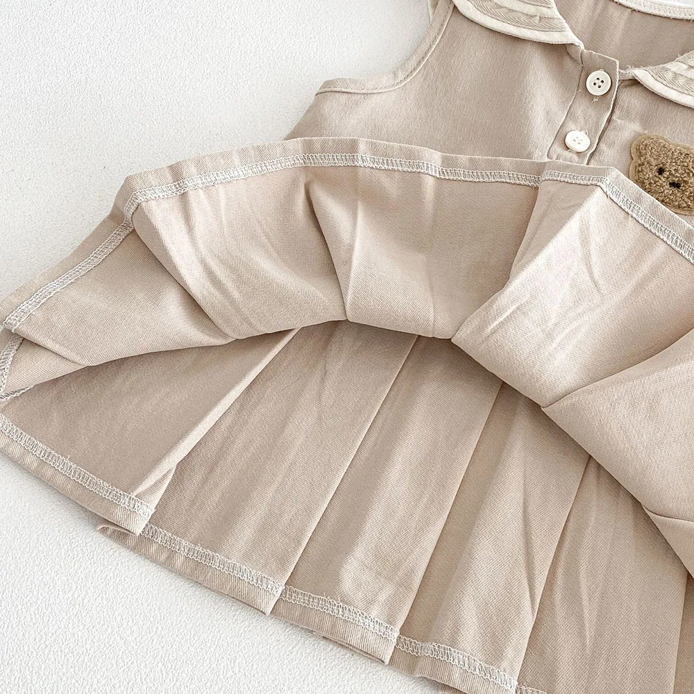 Vestido de verano sin mangas tipo marinero para niña pequeña - imagen 5