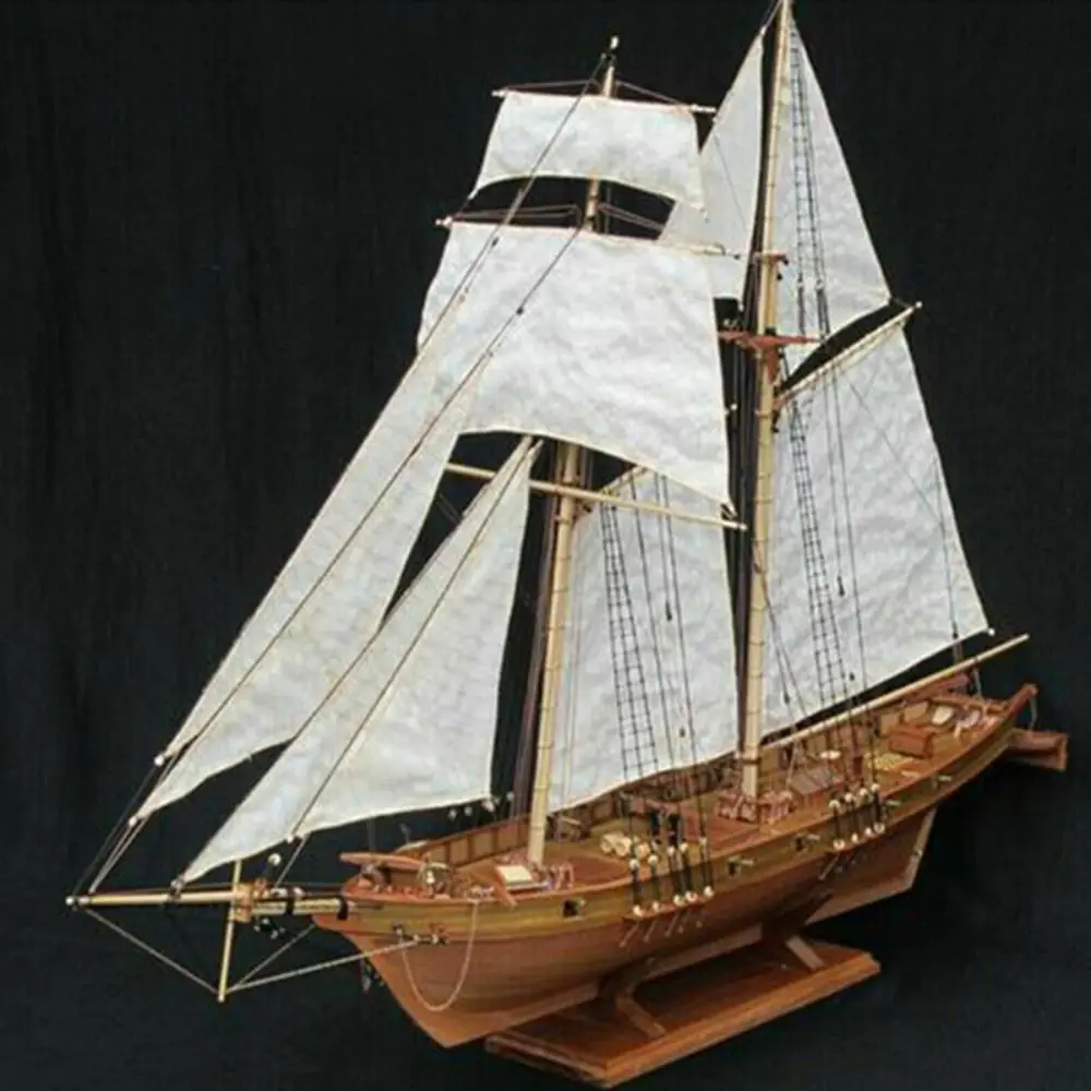 Maqueta de velero de madera para montar, hecho a mano - imagen 3