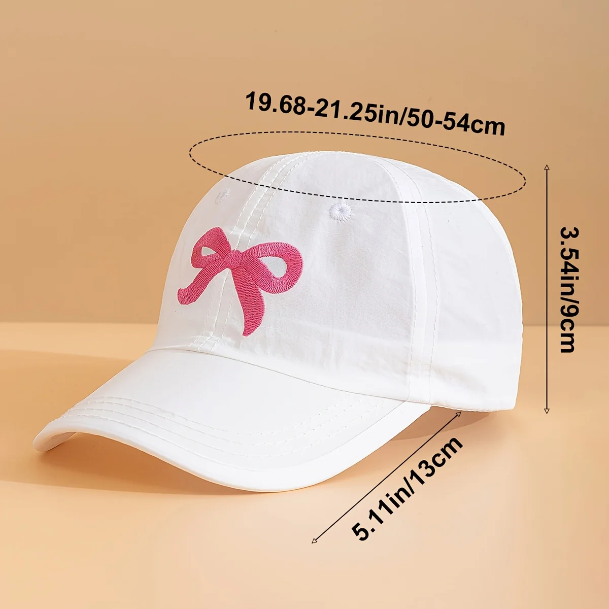 Gorra de béisbol para niños con lazo bordado de verano - imagen 5