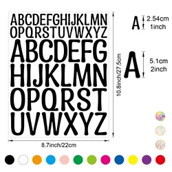 Pegatinas de vinilo impermeables con letras del alfabeto para diarios