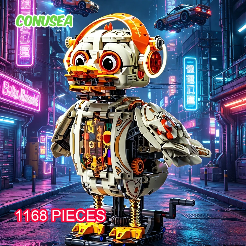 Set de ladrillos con robot pato mecánico de montaje educativo