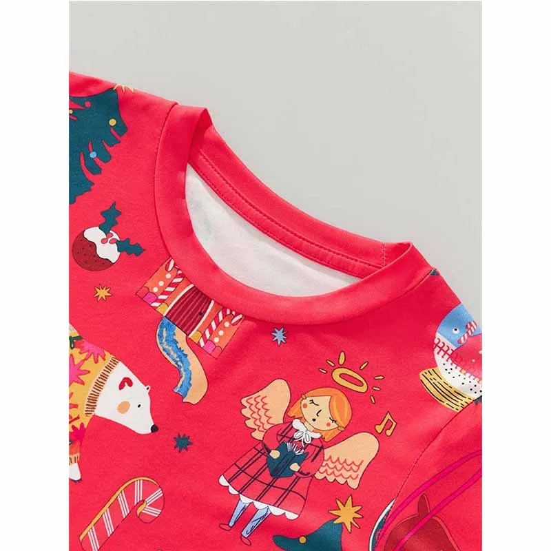 Pijama infantil de Navidad con top y pantalón de manga larga - imagen 3