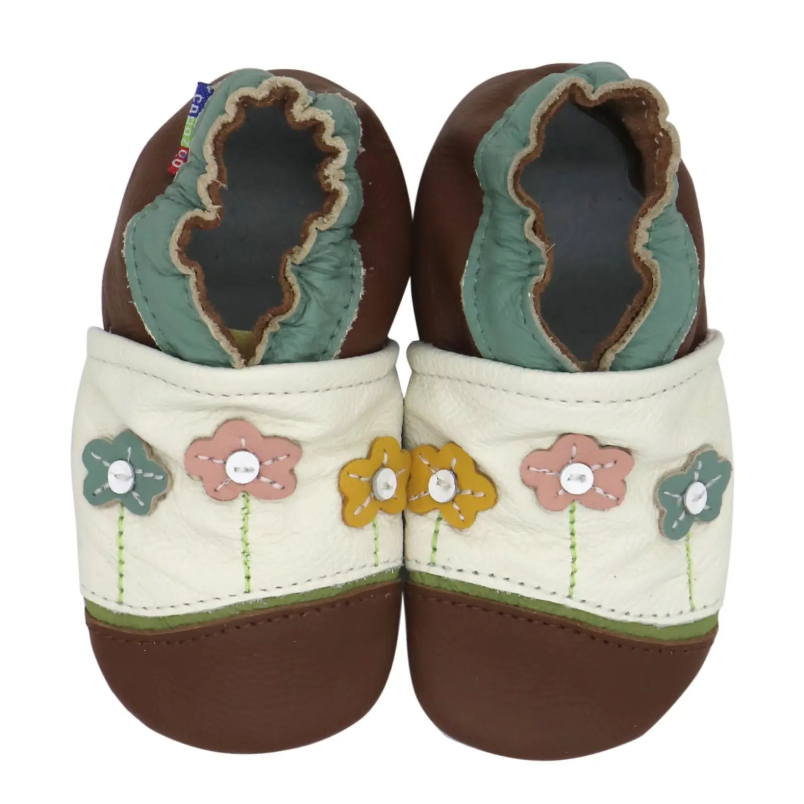 Carozoo zapatos de cuero antideslizantes para primeros pasos bebé - imagen 4