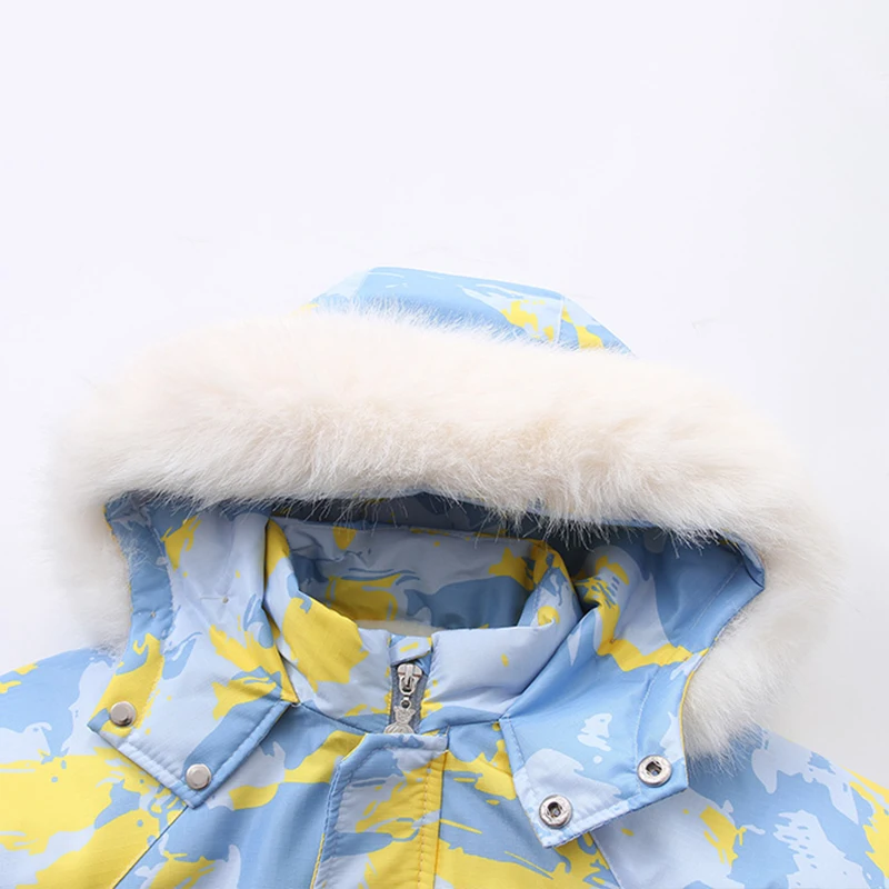Traje de esquí impermeable para bebé con capucha acolchada - imagen 4
