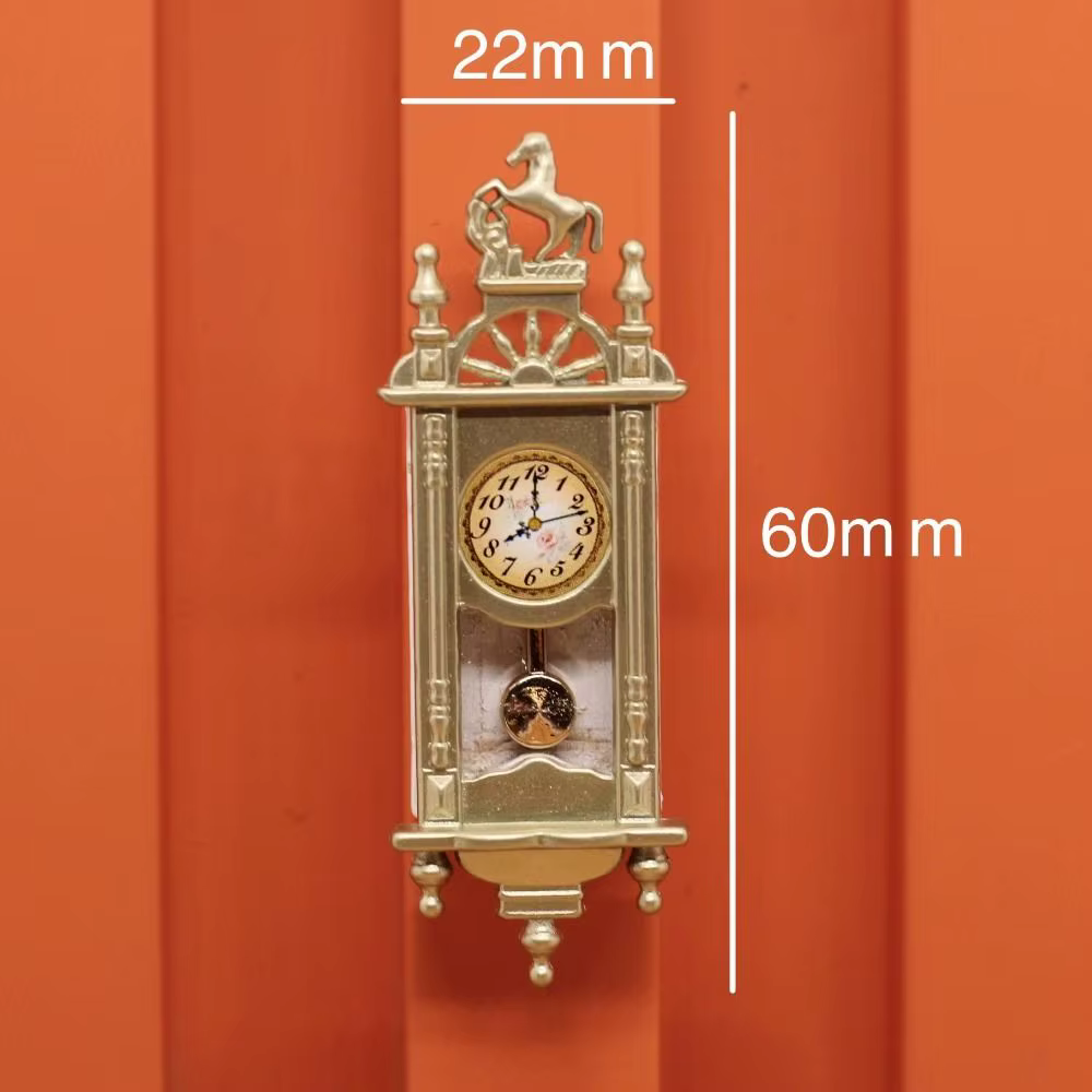 Vista lateral del reloj en miniatura