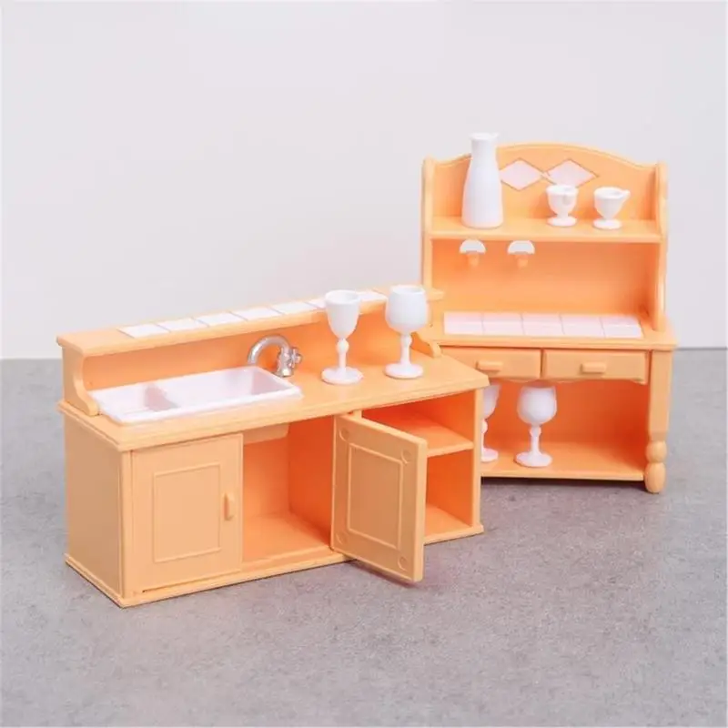 Cocina en miniatura para casa de muñecas con lavavajillas