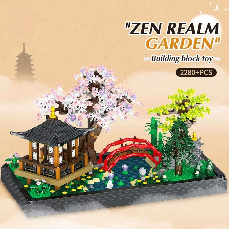Zen Realm bloques de construcción bonsái en maceta para niñas - imagen 4