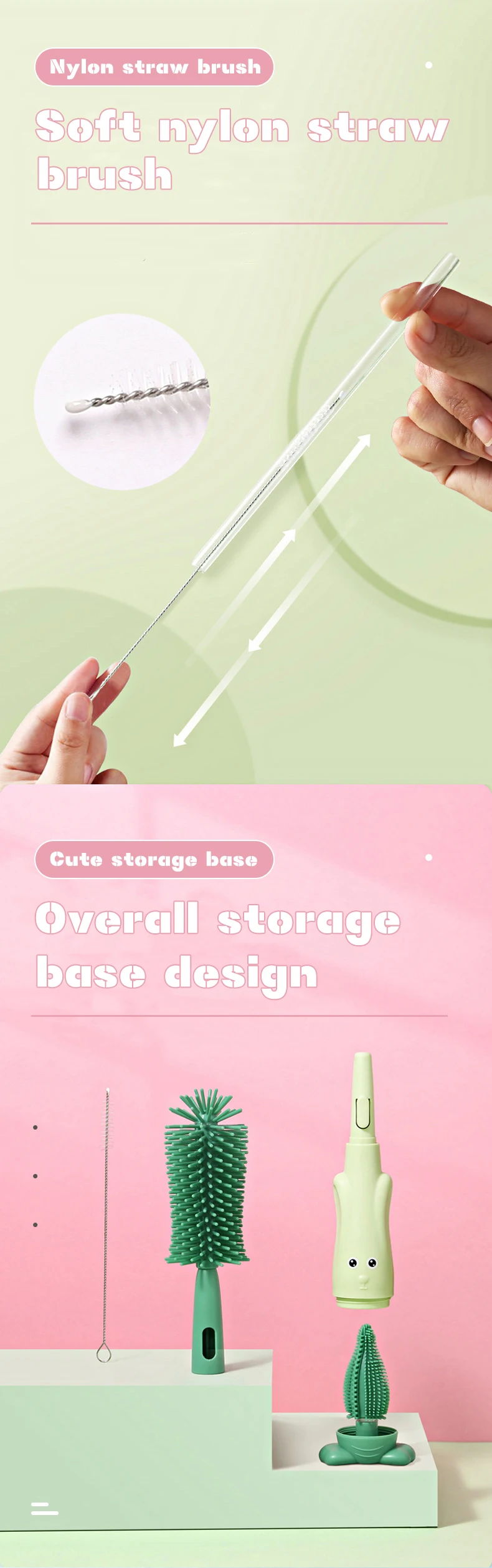 Cepillos de paja y accesorios de limpieza distribuidos