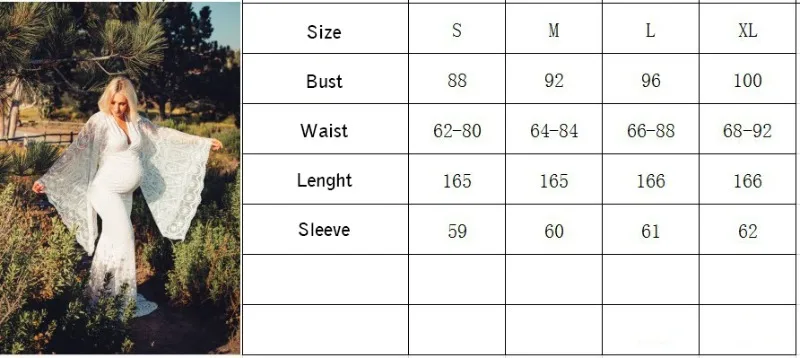 Vestido blanco de maternidad, longitud completa