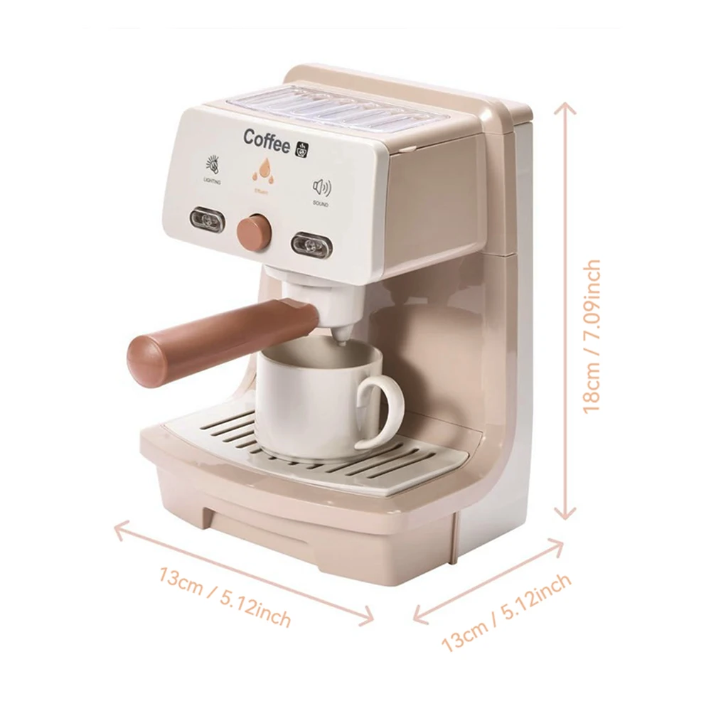 Cafetera de juguete con luz y sonido para juego de rol infantil - imagen 3